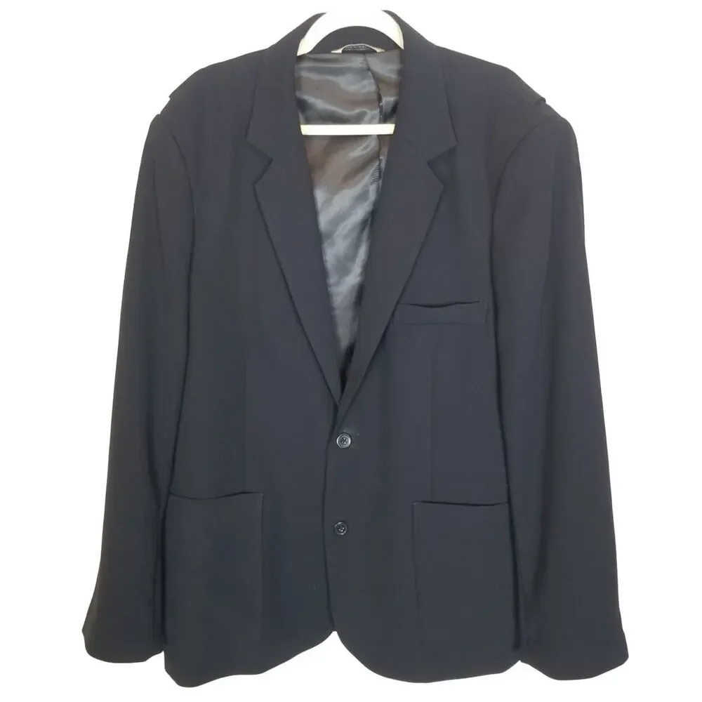 Duluth Trading Co Mens Navy Blue Blazer Size 46R Suit Jacket Business Formal